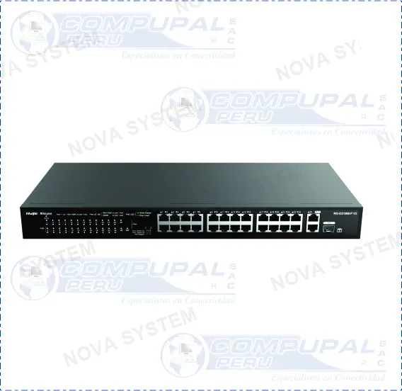 SWITCH RUIJIE RG-ES126S-P V2 24PTOS BASE100 POE+ 1...
