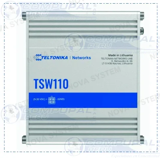 SWITCH INDUSTRIAL TELTONIKA TSW110 5PTS GIGABIT
