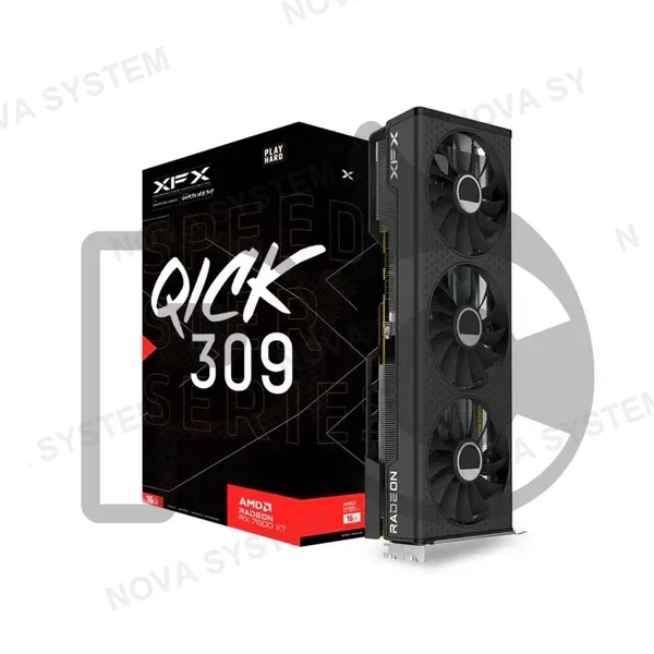 XFX TARJETA DE VIDEO XFX SPEEDTESTER RX 7600XT QICK 309 16GB GDDR6