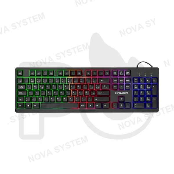 HALION TECLADO GAMER HALION K330 PANTRO RAINBOW MEMBRANA