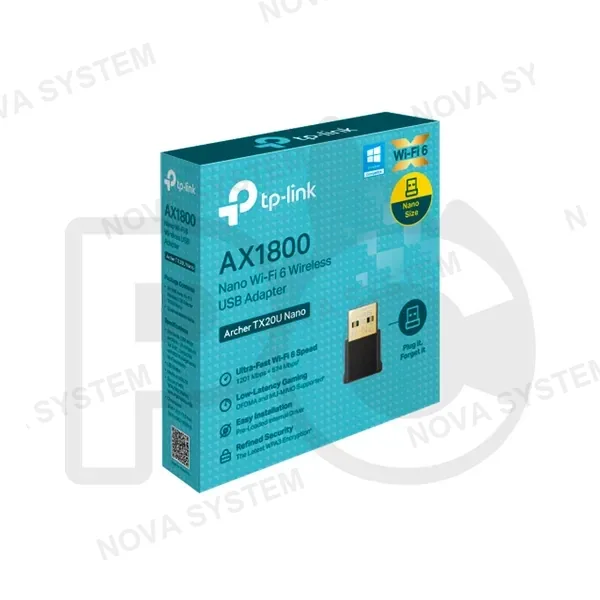 TP-LINK ADAPTADOR TP-LINK ARCHER TX20U NANO AX1800 DUAL BAND WIFI6 USB