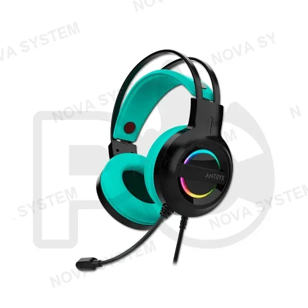 ANTRYX AUDIFONO CON MICROFONO ANTRYX IRIS-K TURQUOISE 7.1 VIRTUAL USB