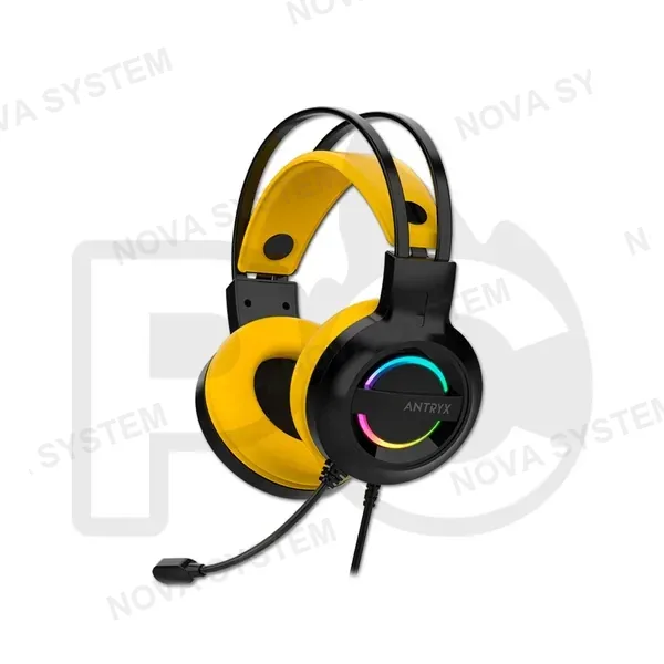 ANTRYX AUDIFONO CON MICROFONO ANTRYX IRIS-K YELLOW 7.1 VIRTUAL USB