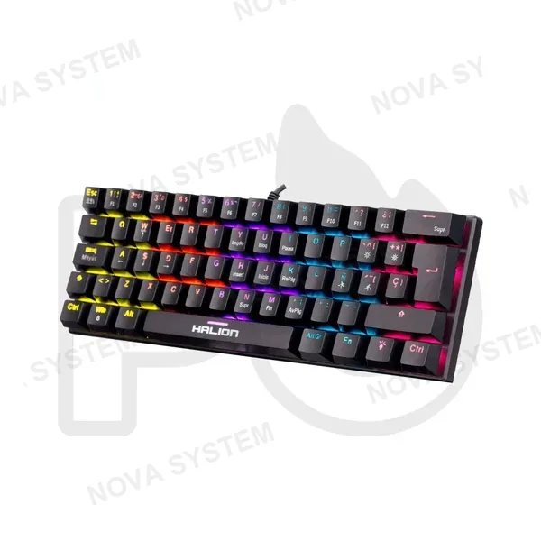 HALION TECLADO MECANICO HALION COMANCHE 62 KM201 RAINBOW SWITCH ROJO