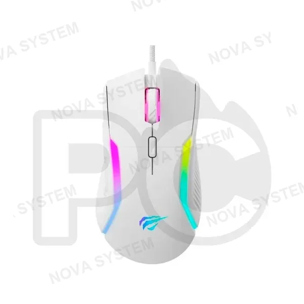 MOUSE GAMER USB HAVIT MS1033 BLANCO PROGRAMABLE 8000 DPI RGB