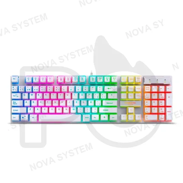 TECLADO GAMER CYBERTEL XTREME WHITE CYB K505W USB LED