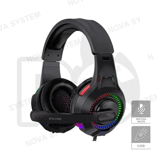 AUDIFONO GAMER ENKORE BRAVIO 5.1 EKHG 1005U RAINBOW