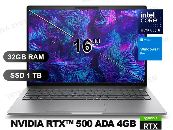 HP LAPTOP HP ZBOOK 8 G1I U9-285H/ 32GB/ SSD1TB/ RTX500-4GB/ W11P/ 16/ BN4D4LT