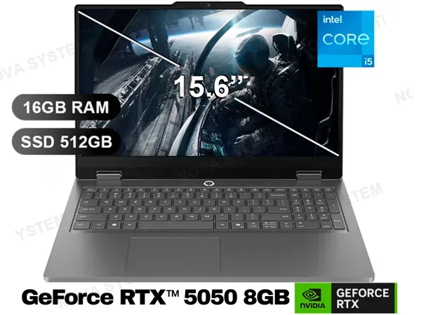 LENOVO LAPTOP LENOVO LOQ 15IRX11 I5-13450HX 16GB/ SSD512GB/ 15.6/ GeForce RTX 5050 8GB/ 83SC0055LM