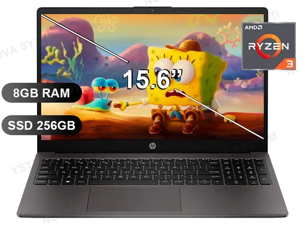 HP LAPTOP HP 255 G10 RYZEN 3-7320U/ 8GB/ SSD256GB/ FREE/ 15.6/ A9BS1LT