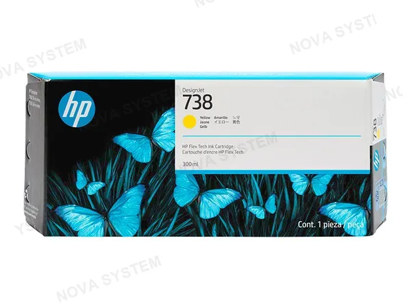 HP TINTA HP 676M8A (738) YELLOW P/ DJ T850/ T950 300ML