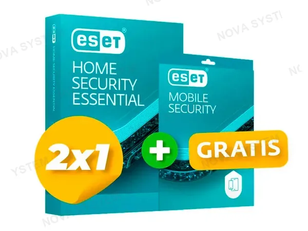 ESET ANTIVIRUS ESET NOD 32 HOME SECURITY ESSENTIAL 2 X1 + MOBILE