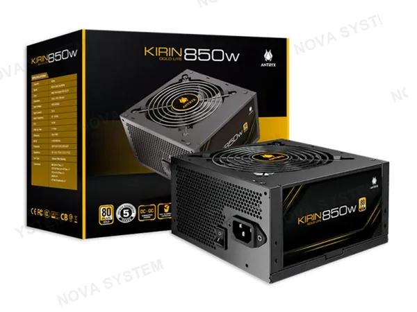 ANTRYX FUENTE DE PODER ANTRYX 850W KIRIN 80PLUS GOLD LITE GPW850S