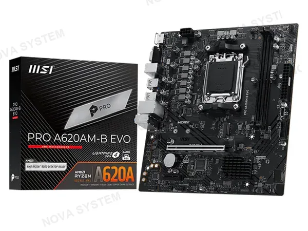 MSI PLACA MSI PRO A620AM-B EVO AMD A620A AM5 HDMI/VGA MATX