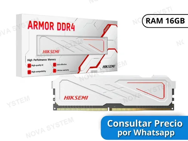HIKSEMI MEMORIA RAM HIKSEMI 16GB ARMOR DDR4 3200MHZ WHITE HSC46U32E2_16G