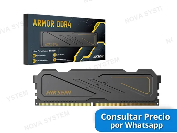 HIKSEMI MEMORIA RAM HIKSEMI 8GB ARMOR DDR4 3200MHZ BLACK HSC408U32D2