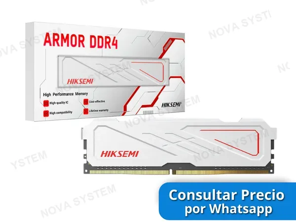 HIKSEMI MEMORIA RAM HIKSEMI 8GB ARMOR DDR4 3200MHZ WHITE HSC408U32E2-8