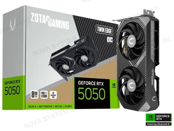 ZOTAC TARJETA DE VIDEO ZOTAC GAMING RTX5050 8GB TWIN EDGE OC GDDR7 ZT-B50500H-10M