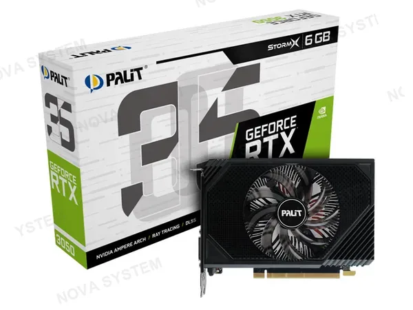 PALIT TARJETA DE VIDEO PALIT STORMX RTX3050 6GB GDDR6 96BIT HDMI/ DVI/ DP