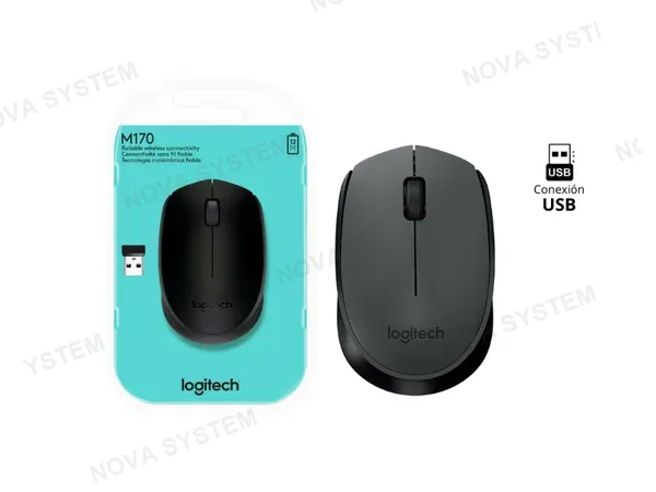 LOGITECH MOUSE LOGITECH OPTICO M170 WIRELESS BLACK