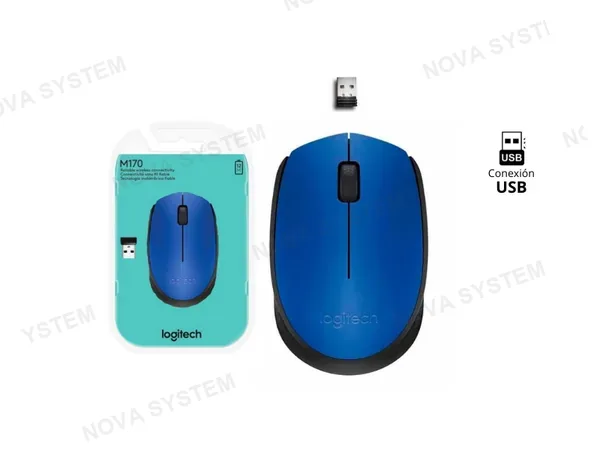 LOGITECH MOUSE LOGITECH OPTICO M170 WIRELESS BLUE (AZUL)
