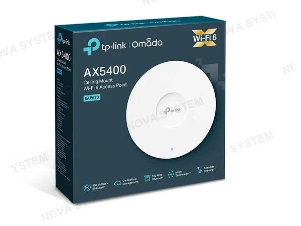 TP-LINK ACCESS POINT TP-LINK OMADA EAP670 AX5400 CELING MOUNT WIFI-6