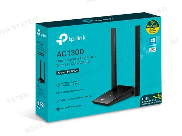 TP-LINK ADAPTADOR USB TP-LINK AC1300 DOBLE BANDA ARCHER T4U PLUS WIRELESS