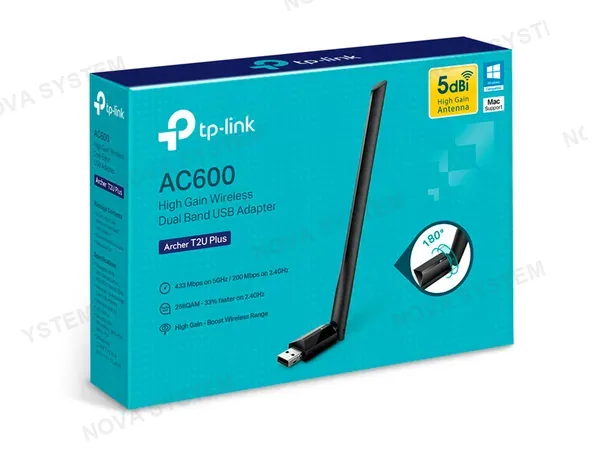 TP-LINK ADAPTADOR TP-LINK USB AC600 DOBLE BANDA T2UPLUS