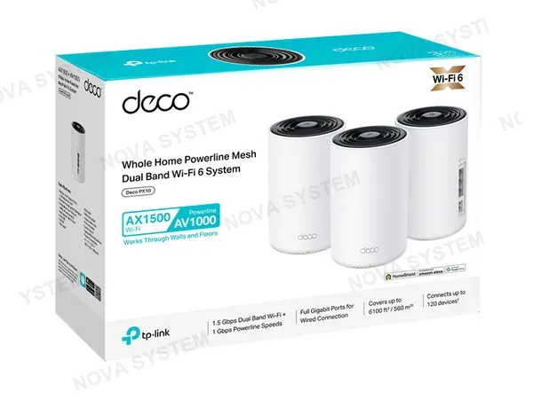 TP-LINK MESH TP-LINK DECO PX10-3 POWERLINE AX1500+/ AV1000 WIFI 6 3-PACK
