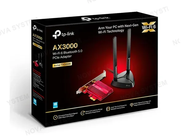TP-LINK TARJETA DE RED TP-LINK AX3000 WIRELESS PCI EXP. BLUETOOTH 5.2 TX3000E