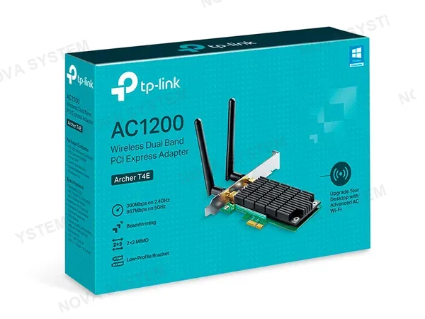 TP-LINK TARJETA DE RED TP-LINK ARCHER T4E AC1200 DUAL- BAND WIRELESS PCI-EXP