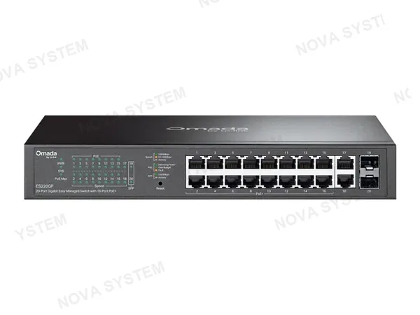 TP-LINK SWITCH TP-LINK OMADA AGILE ES220GP 20PORT GIGABITE 16PORT POE+