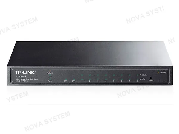 TP-LINK SWITCH TP-LINK OMADA SG2210P 10PORT GIGABIT SMART 8-PORT POE+ 2 RANURAS SFP