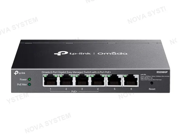 TP-LINK SWITCH TP-LINK OMADA AGILE ES206GP 6PORT GIGABITE EASY MANAGED 4PORT POE+