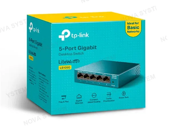 TP-LINK SWITCH TP-LINK 5PORT 10/100/1000 Mbps LS105G