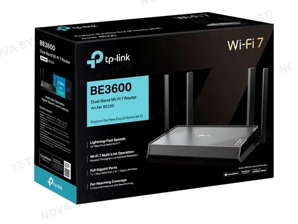 TP-LINK ROUTER TP-LINK ARCHER BE220 WI-FI 7