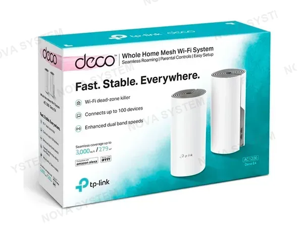 TP-LINK ROUTER TP-LINK DECO E4-2 MESH WIFI AC1200 2 PACK