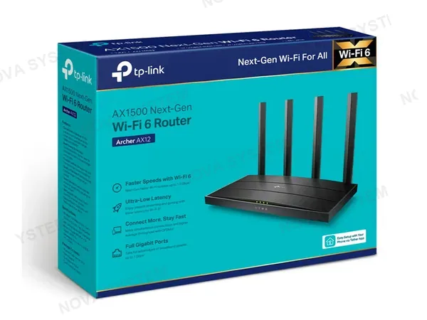 TP-LINK ROUTER TP-LINK ARCHER AX12 GIGABIT WI-FI 6 AX1500