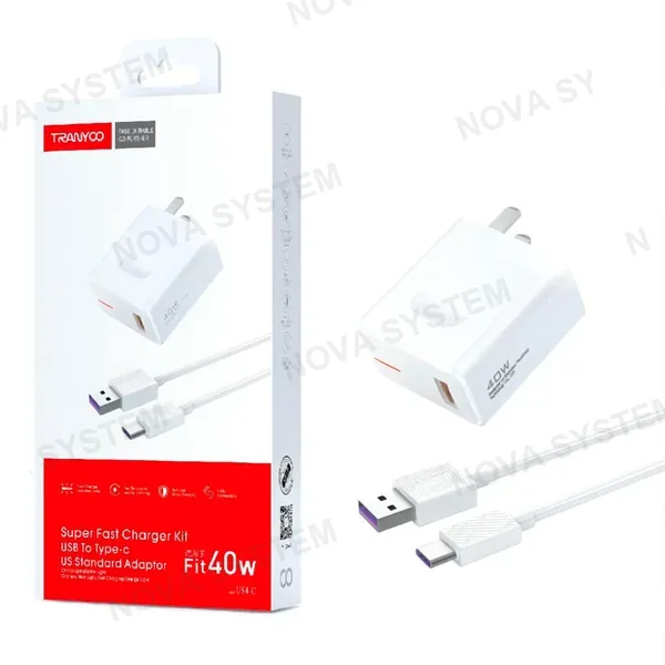 TRANYOO US4 Cargador QC4.0+ 1.0m Cable Tranyoo