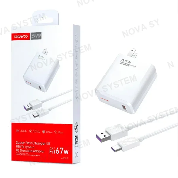 TRANYOO US2 Cargador QC4.0/67W + 1.0m Cable Tranyoo