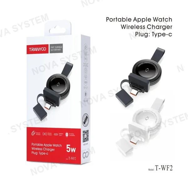 APPLE T-WF2 Cargador Inalámbrico para Apple Watch Tipo C Tranyoo