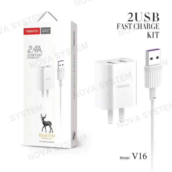 TRANYOO V16-TYPE Cargador 2.1a + Cable Type-C Tranyoo (VENDIDO)