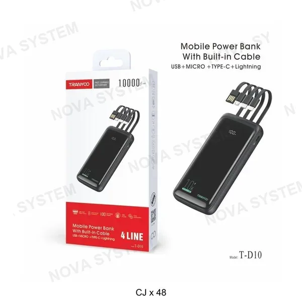 TRANYOO T-D10 Cargador Portátil 10000mah Tranyoo