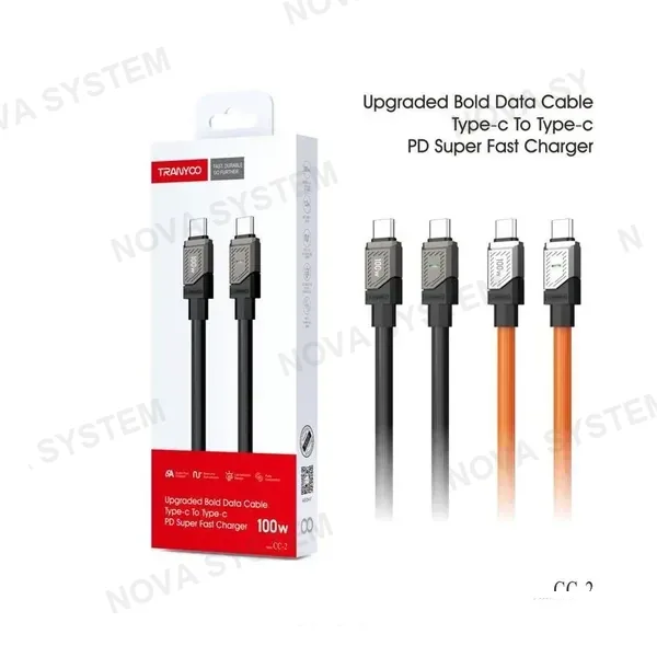 TRANYOO CC-2 1.2m/36W Cable de Carga Tipo C a Tipo C Tranyoo