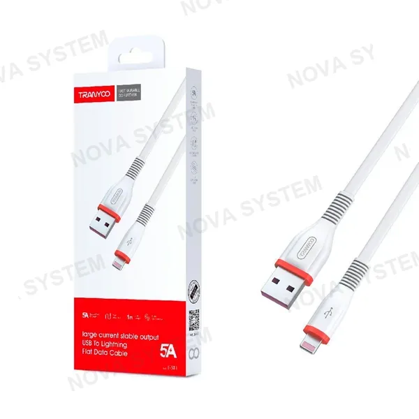 TRANYOO S8 Cable de Datos y Carga Plano 5A 1m Tranyoo
