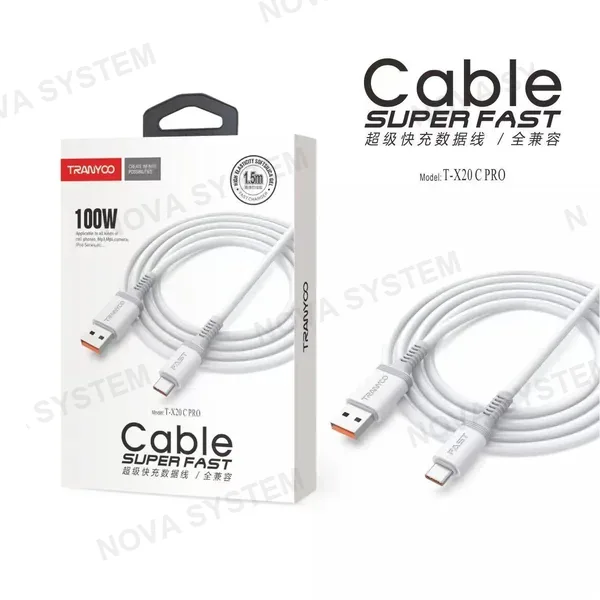 TRANYOO T-X20 Cable de Carga para Celular 6A/1.5m Tranyoo