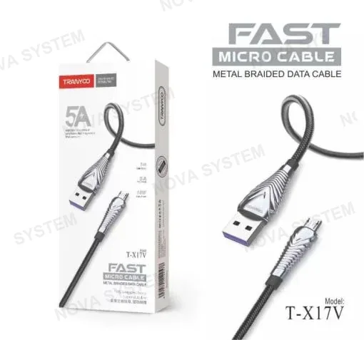 TRANYOO T-X17 Cable Dato y Carga Aleación de Zinc Tranyoo