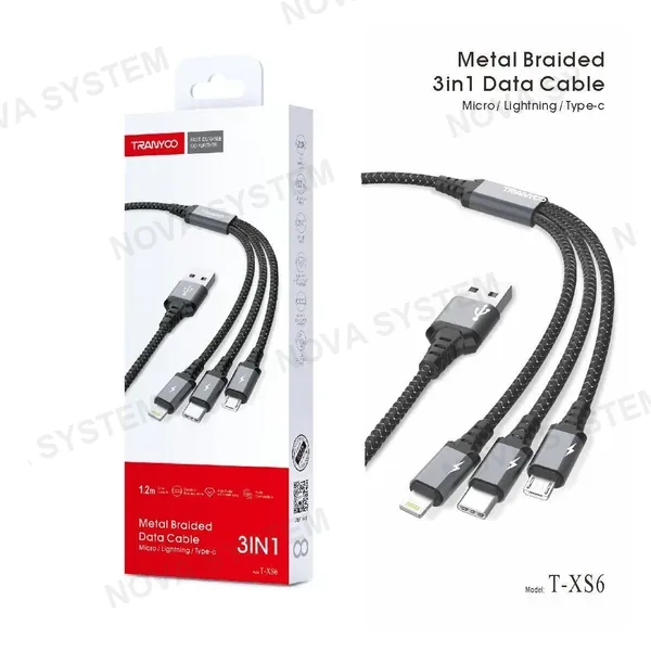 TRANYOO T-XS6 Cable Metal 1 A3 1.2m Tranyoo