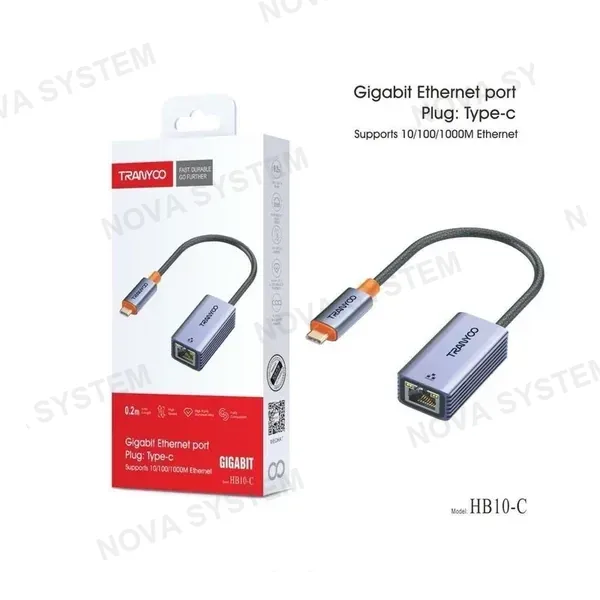 TRANYOO HB10-C Adaptador Tipo C a RJ45 Tranyoo