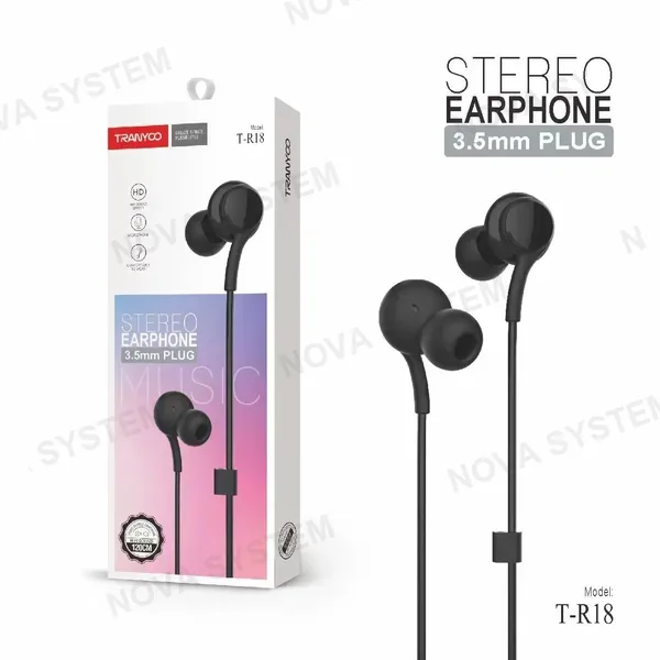 TRANYOO T-R18 3.5 mm Audífono con Cable Tipo Boton Tranyoo